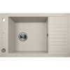 Laveo Pionier, 1-komorový granitový dřez 780x500x207 s krátkým odkapávačem, béžová, LAV-SBR_413T
