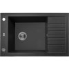 Laveo Pionier, 1-komorový granitový dřez 780x500x207 s krátkým odkapávačem, černá, LAV-SBR_713T