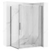 Rea Rapid Swing, rohový sprchový kout 100(dveře) x 80(stěna) x 195 cm, 6mm čiré sklo, chromový profil, KPL-K4606