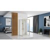 Rea Rapid Slide, 3-stěnný sprchový kout s posuvnými dveřmi 110(dveře) x 80(stěna) x 195 cm, 6mm čiré sklo, zlatý matný profil, KPL-04710