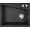 Laveo Grenada, 1-komorový granitový dřez 600x480x227 mm, černá, LAV-SBG_710T