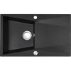 Laveo Grenada, 1-komorový granitový dřez 780x480x204 mm, černá, LAV-SBG_711T