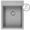 Laveo Monchichi, 1-komorový granitový dřez 390x500x205 mm, šedá, LAV-SBO_510Y
