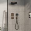 Hansgrohe ShowerSelect Comfort Q, termostat pod omítku pro 1 spotřebič a další výtok, kartáčovaný bronz, HAN-15589140