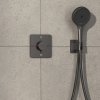 Hansgrohe ShowerSelect Comfort Q, termostat pod omítku pro 2 spotřebiče s EN1717, kartáčovaný černý chrom, HAN-15586340