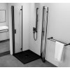 Polysan, ZOOM BLACK čtvercová sprchová zástěna 800x800mm, rohový vstup, ZL4815BL-02