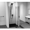 Polysan, ZOOM BLACK sprchové dveře do niky 800 mm, pravé, čiré sklo, ZL4815BR-01