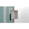 Hansgrohe XtraStoris Individual, výklenek do zdi kartáčovaná nerezová ocel, s designovým rámem 300x300x100mm, kartáčovaný černý chrom, HAN-56097340