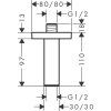 478619 2 hansgrohe privod od stropu e 100 mm cierna matna han 24338670