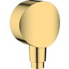 Hansgrohe FixFit S , nástěnné kolínko se zpětným ventilem, leštěný vzhled zlata, HAN-26453990