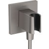 Hansgrohe FixFit E, kolínko s držákem sprchy, kartáčovaný černý chrom, HAN-26889340