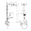 Hansgrohe Raindance E, Showerpipe 300 1jet s termostatem ShowerTablet 350, chromová, HAN-27361000