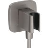 Hansgrohe FixFit Q, kolínko s držákem sprchy, kartáčovaný černý chrom, HAN-26887340