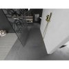 Mexen Kioto, sprchová zástěna Walk-In 100 x 200 cm, 8mm čiré sklo bílý vzor, ​​zlatý matný profil, 800-100-002-55-85