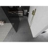 Mexen Kioto, sprchová zástěna Walk-In 130 x 200 cm, 8mm šedé sklo, zlatý matný profil, 800-130-002-55-40