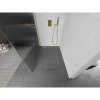 Mexen Kioto, sprchová zástěna Walk-In 80 x 200 cm, 8mm sklo s žebrovým vzorem, zlatý matný profil, 800-080-101-55-09