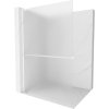 Mexen Kioto+ L, sprchová zástěna Walk-In s poličkou a věšákem 70 x 200 cm, 8mm sklo námraza, bílý profil, 800-070-123-20-30