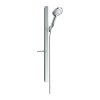 Hansgrohe Raindance Select S, sprchová souprava 120 3jet EcoSmart 9 l/min se sprchovou tyčí 900 mm a poličkou, chromová, HAN-27649000