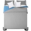 Tutumi Diamante, oboustranný prošívaný přehoz na postel 220x240 cm, světle šedá-modrá, NAZ-00715