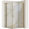 Rea Hugo, 1-křídlová sprchová kabina 100(dveře) x 90(stěna) x 200,5 cm, zlatá matná, KPL-K8416