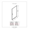 Cerano Porte, 1-křídlé sprchové dveře 90x195 cm, 8mm čiré sklo, černý profil, CER-CER-413492