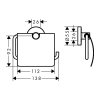 Hansgrohe Logis Universal, držák na toaletní papír s krytem, ​​chromová, HAN-41723000