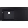 Hansgrohe S51, vestavný dřez 450 s odkapávací plochou, černý grafit, HAN-43330170