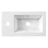 Aqualine, Umyvadlo 40x22cm, litý mramor, bílá, LM420