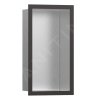 Hansgrohe XtraStoris Individual, výklenek do zdi s designovým rámem, 300x150x100 mm, kartáčovaná nerezová/kartáčovaný černý chrom, HAN-56094340