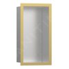 Hansgrohe XtraStoris Individual, výklenek do zdi s designovým rámem, 300x150x100 mm, kartáčovaná nerez/vzhled zlata, HAN-56094990
