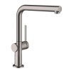 Hansgrohe M54, dřezová baterie Talis, kartáčovaný černý chrom, HAN-72840340