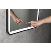 Aqualine, SWIDA zrcadlo s LED osvětlením 60x80cm, dotykový senzor, stmívatelné, černá mat, SW060