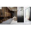 Rea Aero Ombre, sprchová zástěna Walk-In 110x195 cm, 8mm čiré sklo s černým vzorem, černý matný profil, REA-K2461