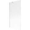 Mexen Next, 1-křídlová vanová zástěna 90 x 150 cm, 6mm sklo Ribs, ocelová, 895-090-000-00-09-97