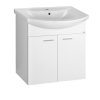 Aqualine, ZOJA umyvadlová skříňka 61,5x74x32,5cm, 2x dvířka, bílá, 51063