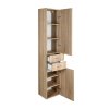 Aqualine, ZOJA/KERAMIA FRESH skříňka vysoká 35x184x29cm, dub platin, 51222