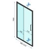 Rea Rapid Slide, sprchový kout s posuvnými dveřmi 130(dveře) x 80(stěna), 6mm čiré sklo, zlatý matný profil, KPL-K5652