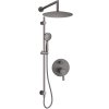 Concealed shower set, with sliding bar - with shower head