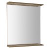 Aqualine, KORIN STRIP zrcadlo s LED osvětlením 60x70x12cm, dub platin, KO990S