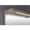 Aqualine, KORIN STRIP zrcadlo s LED osvětlením 60x70x12cm, dub platin, KO990S