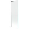 Mexen Next, vanová zástěna 1-křídlová 60 x 150 cm, fixní křídlo, 6 mm čiré sklo, broušený grafit profil, 895-060-000-03-00-66