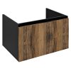 Sapho, LOREA umyvadlová skříňka 70x44x51, 2cm, 1x zásuvka, dub collingwood/černá matná, LE070-1935