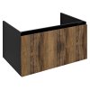 Sapho, LOREA umyvadlová skříňka 80x44x51, 2cm, 1x zásuvka, dub collingwood/černá matná, LE080-1935