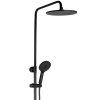Rea Avalon, sprchová souprava s dešťovou hlavovou a ruční hlavicí, černá matná, REA-P8811