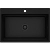 Deante Magnetic, 1-komorový granitový dřez 760x520x220mm, černá matná, DEA-ZRM_N10B