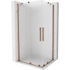 Mexen Velar Duo, sprchový kout s posuvnými dveřmi 100 x 90 cm, 8mm sklo námraza, růžové zlato, 871-100-090-32-60