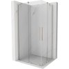 Mexen Velar Duo, sprchový kout s posuvnými dveřmi 90 x 80 cm, 8mm čiré sklo, broušená ocel, 871-090-080-02-97