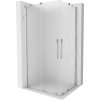 Mexen Velar Duo, sprchový kout s posuvnými dveřmi 90 x 80 cm, 8mm sklo námraza, chromová, 871-090-080-32-01