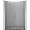 Mexen Velar L Duo, posuvné sprchové dveře do otvoru 160 cm, 8mm čiré sklo, grafit broušený, 871-160-003-02-66
