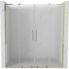 Mexen Velar L Duo, posuvné sprchové dveře do otvoru 180 cm, 8mm sklo námraza, zlatá lesklá, 871-180-003-32-50